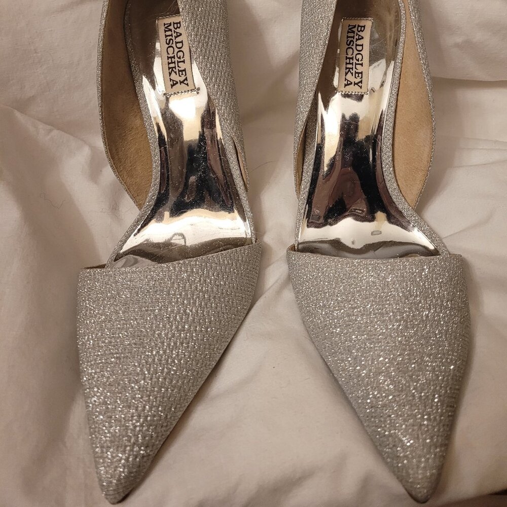 Badgley Mischka shoes  size 9 Glitter with Rhinestone heels